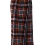 Guest in Residence Tartan Wrap Skirt - Vermillion