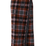 Guest in Residence Tartan Wrap Skirt - Vermillion