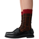 Guest in Residence The Checker Soft Sock - Vermillion