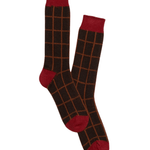 Guest in Residence The Checker Soft Sock - Vermillion