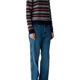 Guest in Residence Western Stripe Crew - Vermillion