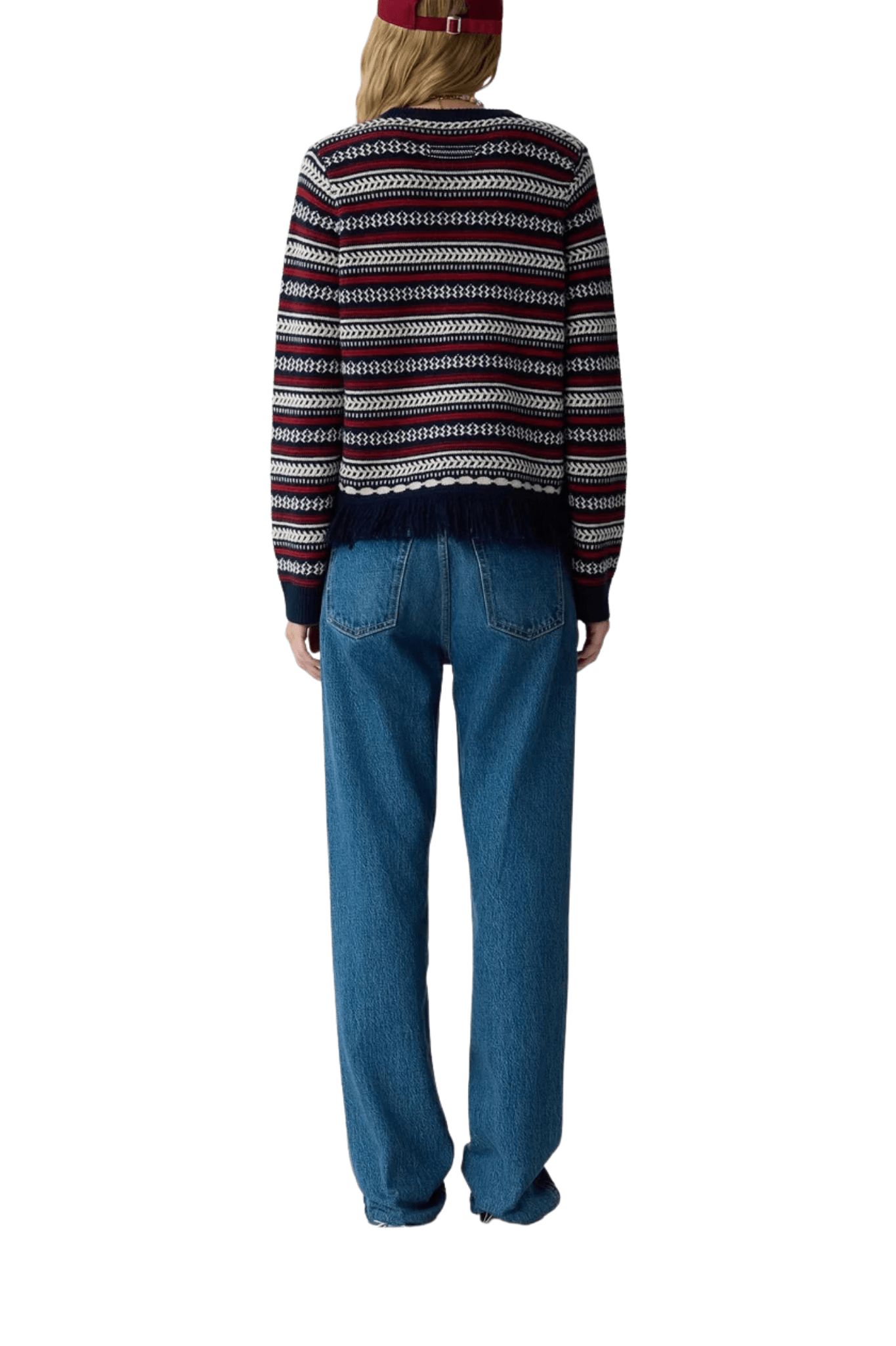 Guest in Residence Western Stripe Crew - Vermillion