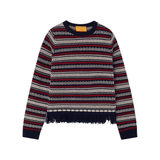 Guest in Residence Western Stripe Crew - Vermillion