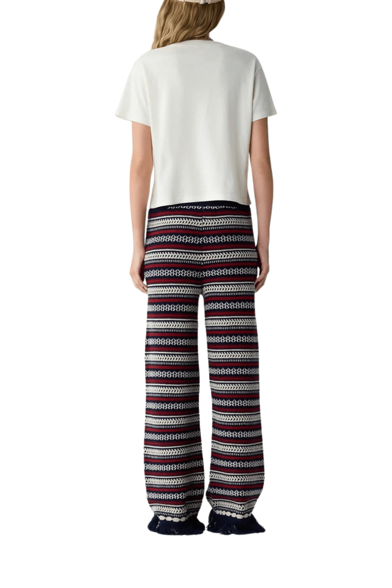 Guest in Residence Western Stripe Pant - Vermillion