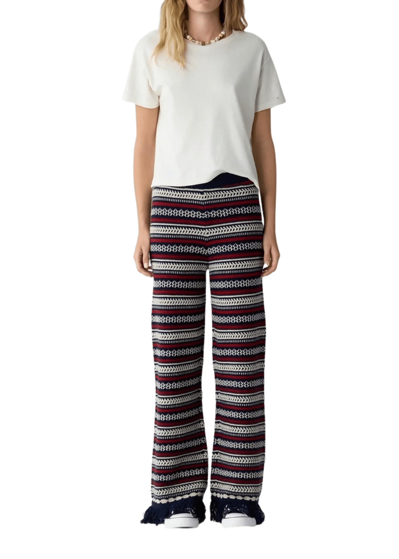 Guest in Residence Western Stripe Pant - Vermillion