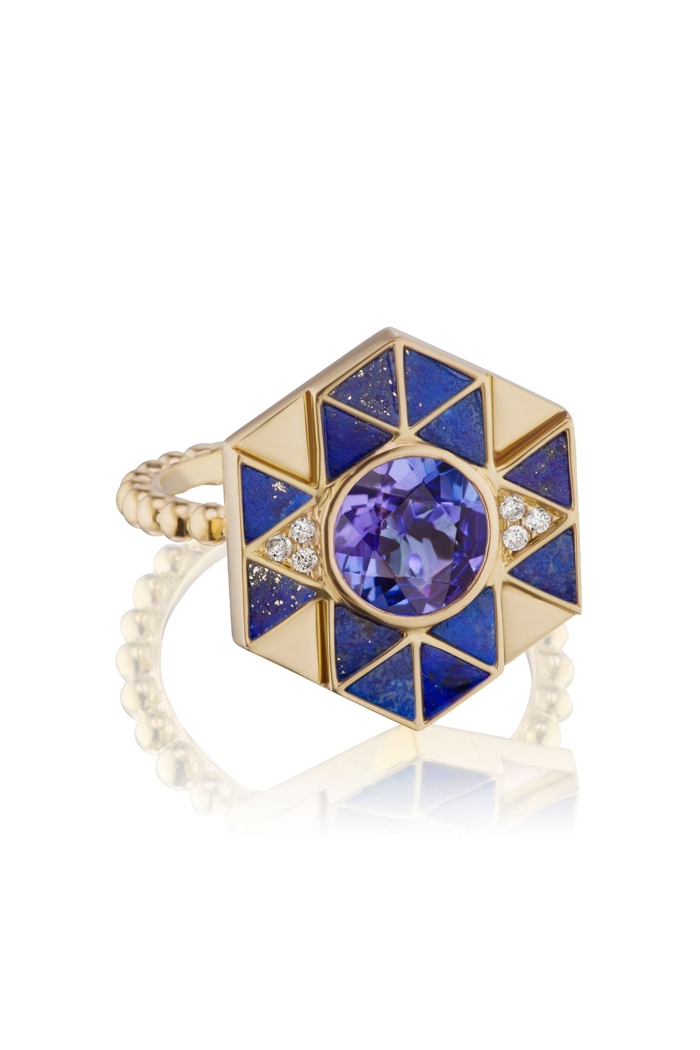 Harwell Godfrey Evil Eye Inlay Ring - Vermillion