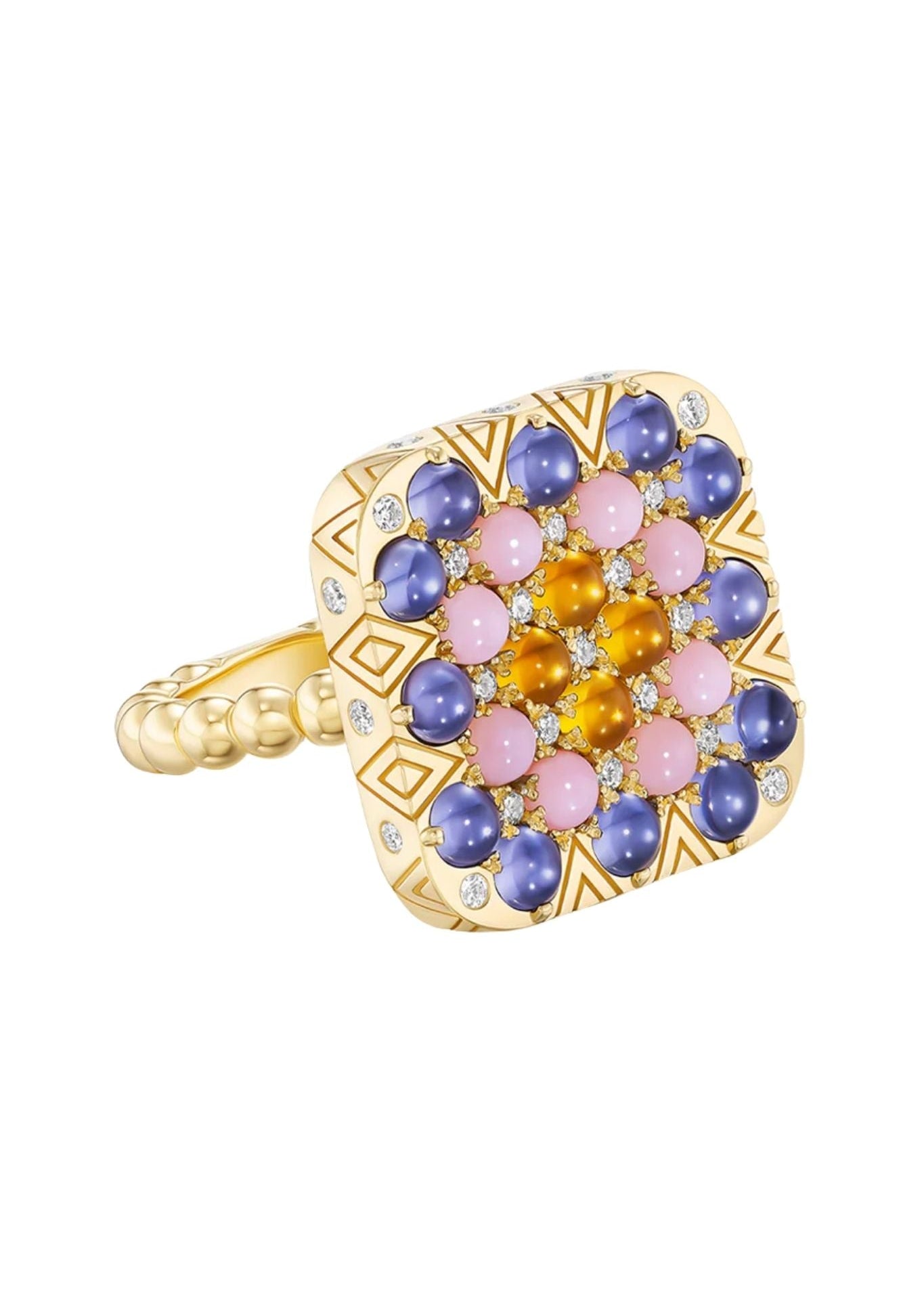 Harwell Godfrey Granny Square Bettina Ring - Vermillion