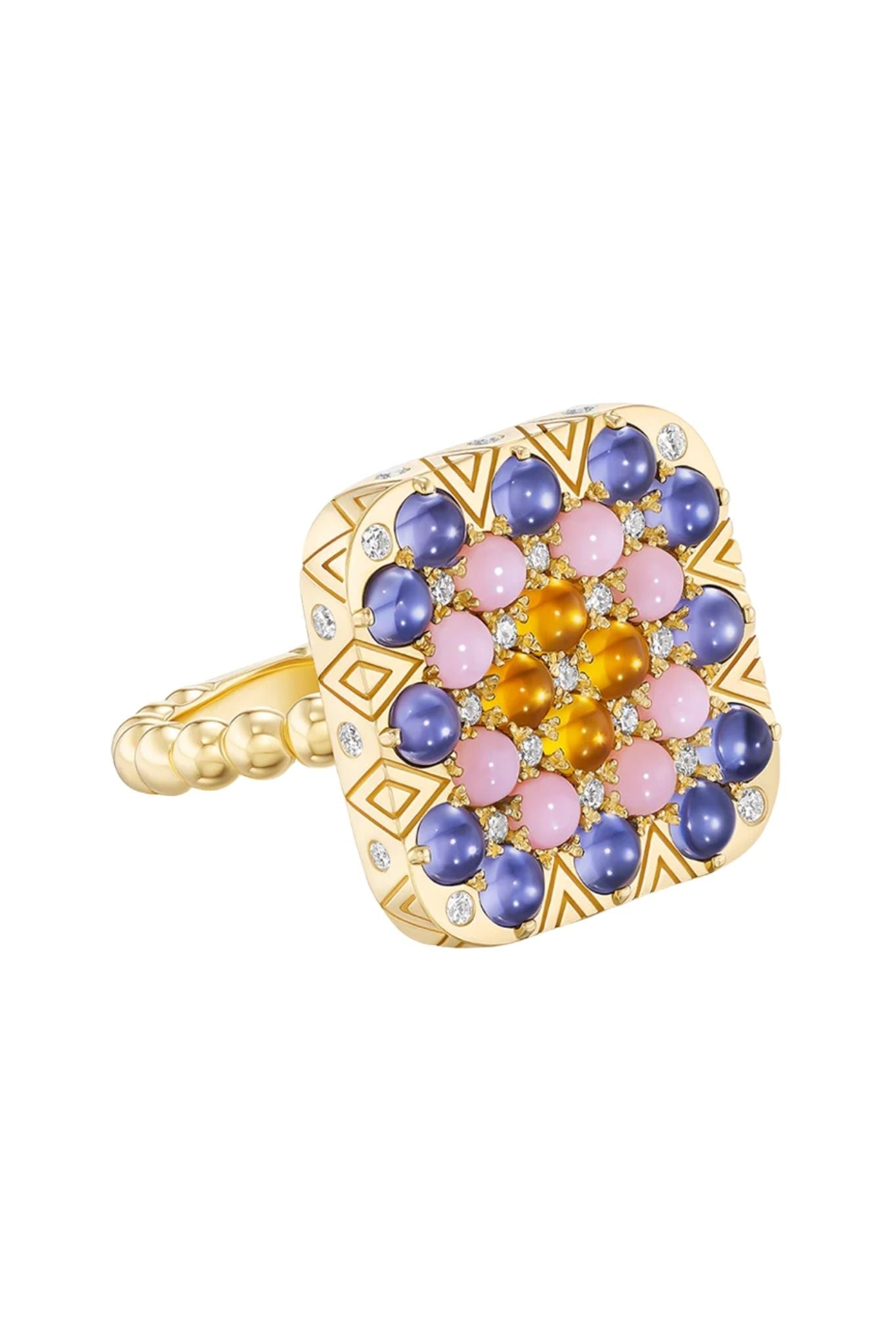 Harwell Godfrey Granny Square Bettina Ring - Vermillion