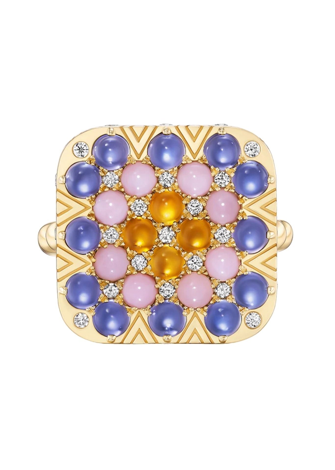 Harwell Godfrey Granny Square Bettina Ring - Vermillion