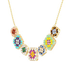 Harwell Godfrey Granny Squares Geraldine Pendant Necklace - Vermillion