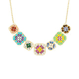 Harwell Godfrey Granny Squares Geraldine Pendant Necklace - Vermillion