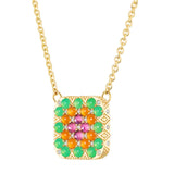 Harwell Godfrey Granny Squares Peggy Pendant Necklace - Vermillion