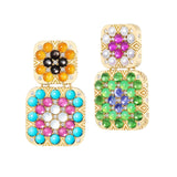 Harwell Godfrey Granny Squares Thelma Earrings - Vermillion