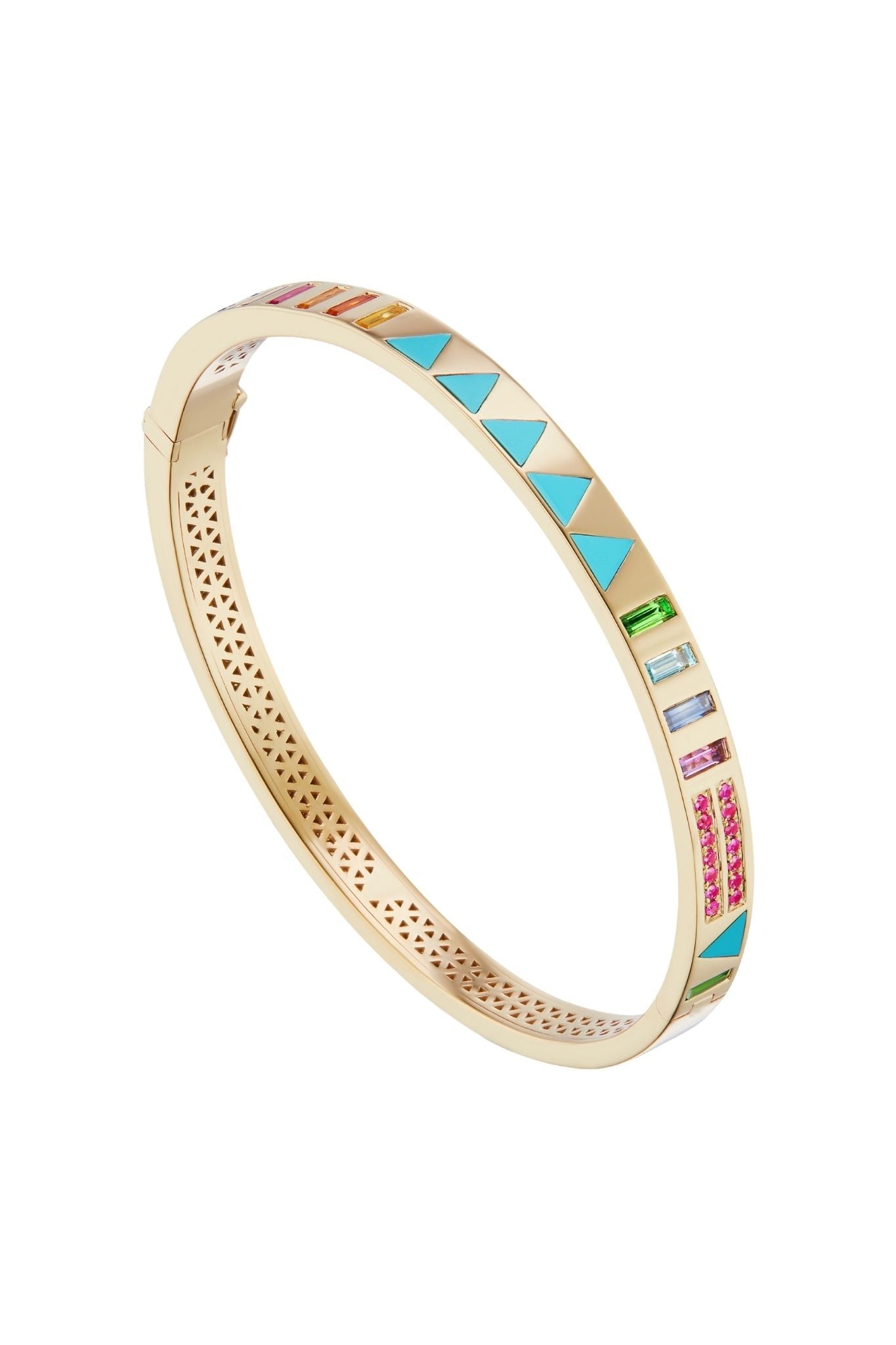 Harwell Godfrey Juju Triangle Inlay Bangle - Vermillion