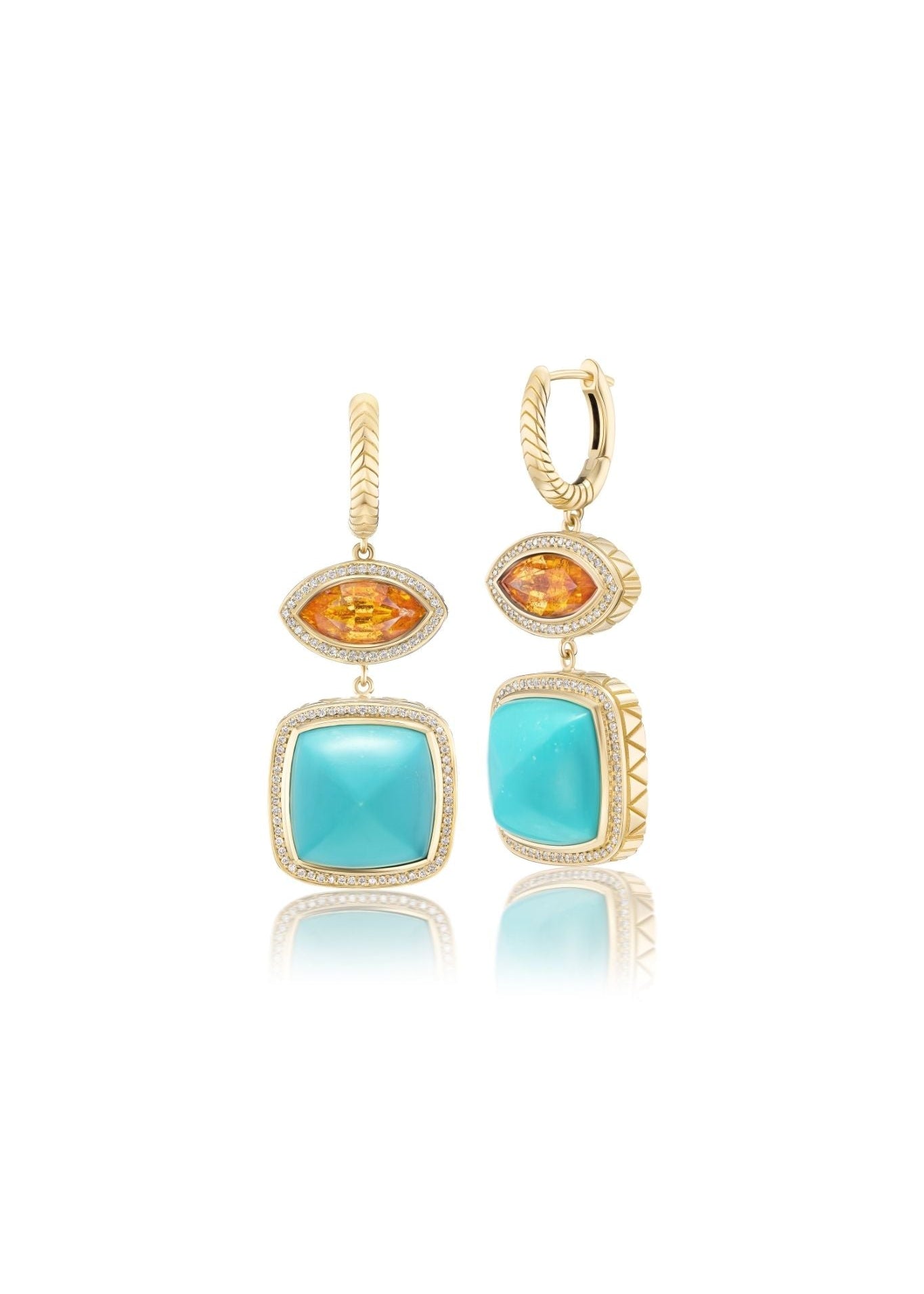 Harwell Godfrey Totem Huggie Earrings - Vermillion