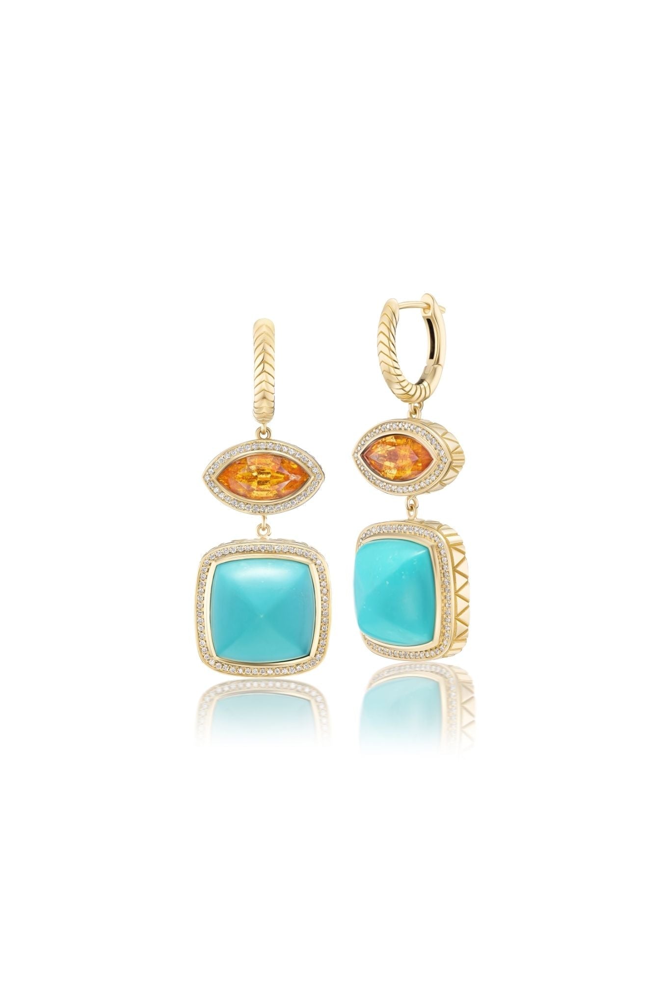 Harwell Godfrey Totem Huggie Earrings - Vermillion