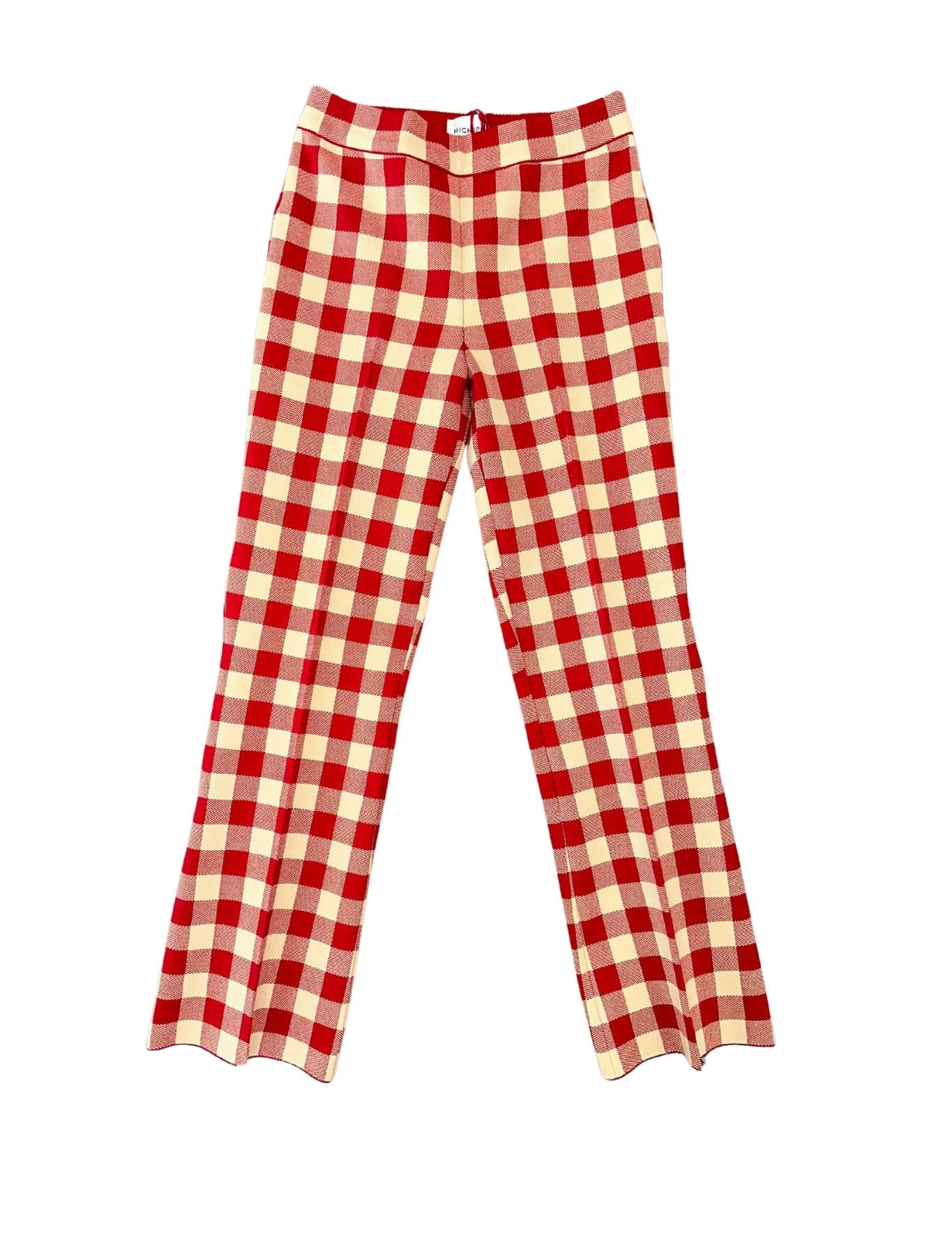 High Sport Gingham Kick Pant - Vermillion