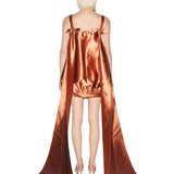 Huishan Zhang Fabian Dress - Vermillion