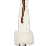 Huishan Zhang Romina Gown - Vermillion