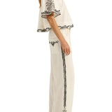 Ilio Nema Calliope Top - Dori Embroidery - Vermillion