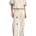 Ilio Nema Calliope Top - Dori Embroidery - Vermillion