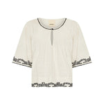 Ilio Nema Calliope Top - Dori Embroidery - Vermillion