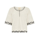 Ilio Nema Calliope Top - Dori Embroidery - Vermillion