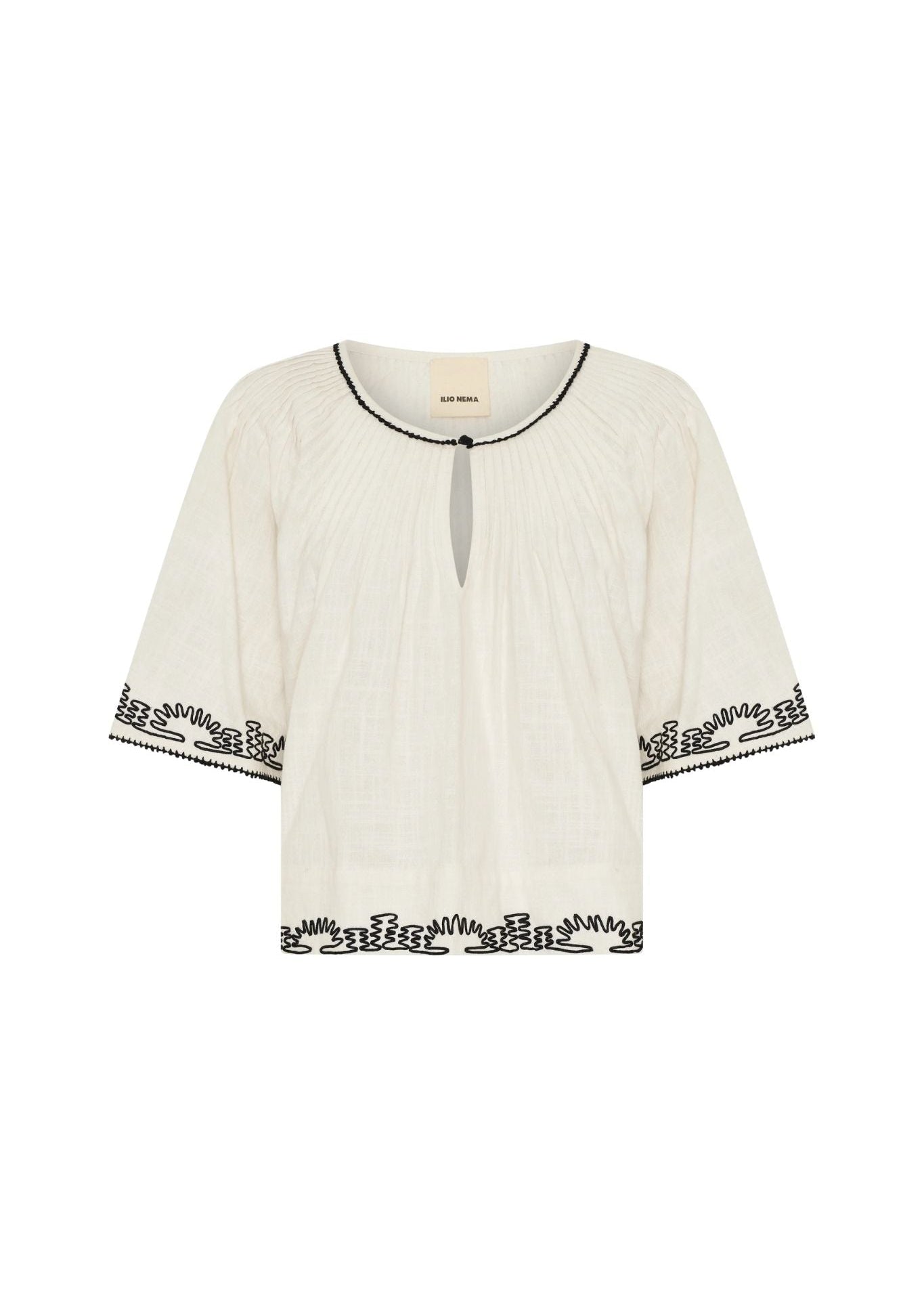 Ilio Nema Calliope Top - Dori Embroidery - Vermillion