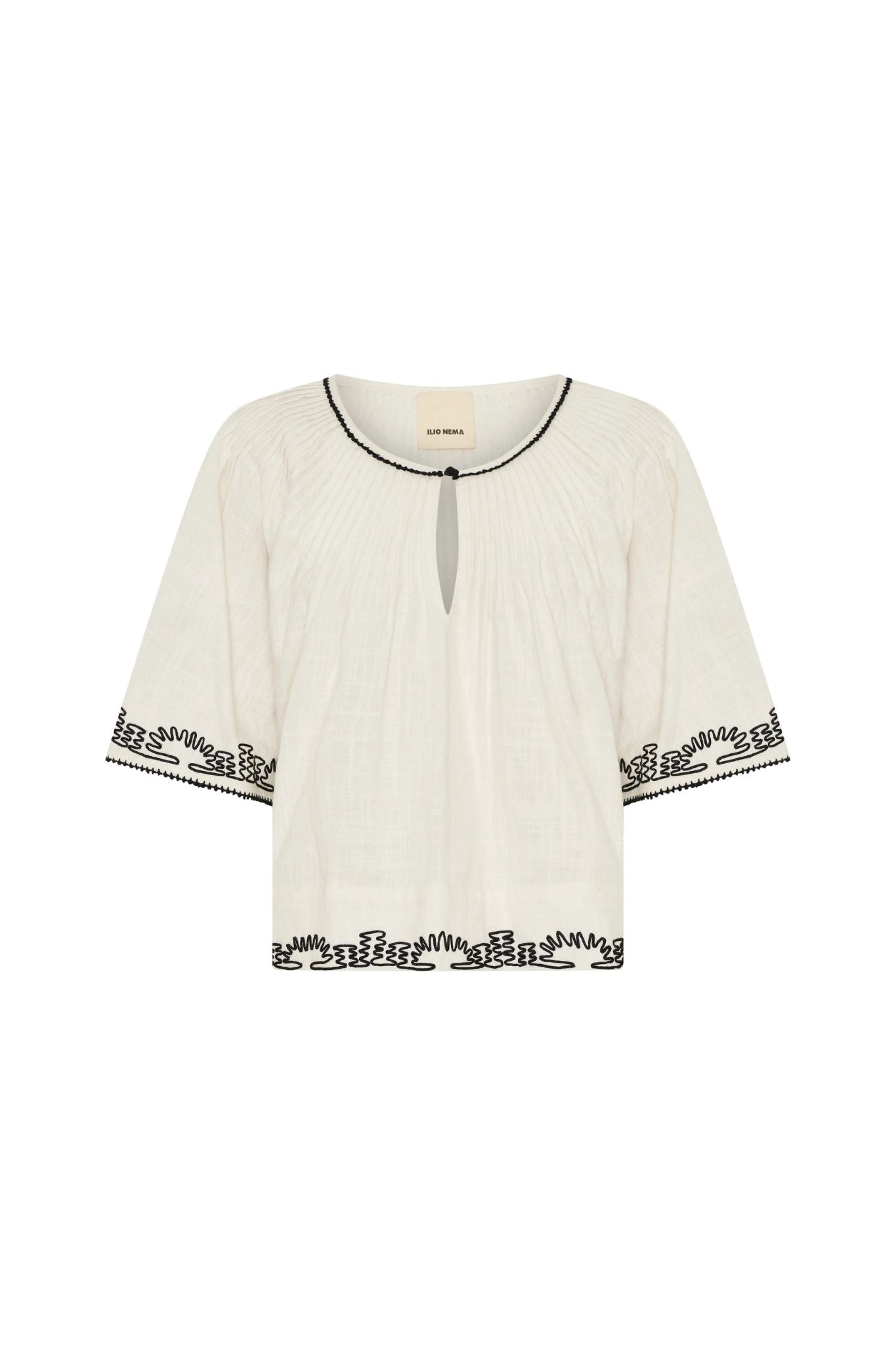 Ilio Nema Calliope Top - Dori Embroidery - Vermillion