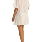 Ilio Nema Capys Dress - White Voile - Vermillion