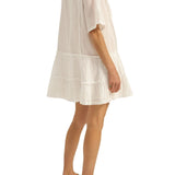 Ilio Nema Capys Dress - White Voile - Vermillion