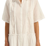 Ilio Nema Capys Dress - White Voile - Vermillion