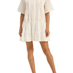 Ilio Nema Capys Dress - White Voile - Vermillion