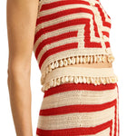 Ilio Nema Clythie Vest - Vermillion