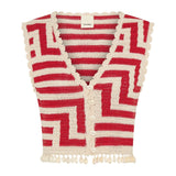 Ilio Nema Clythie Vest - Vermillion