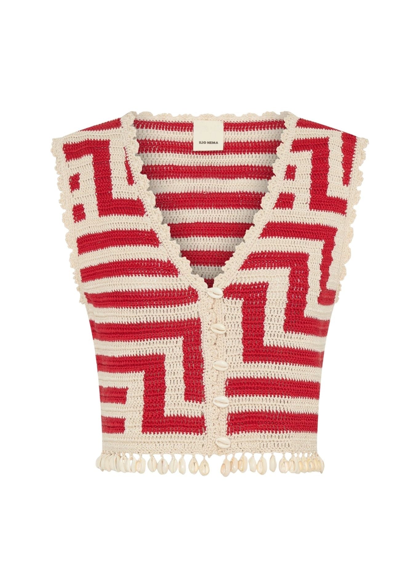 Ilio Nema Clythie Vest - Vermillion