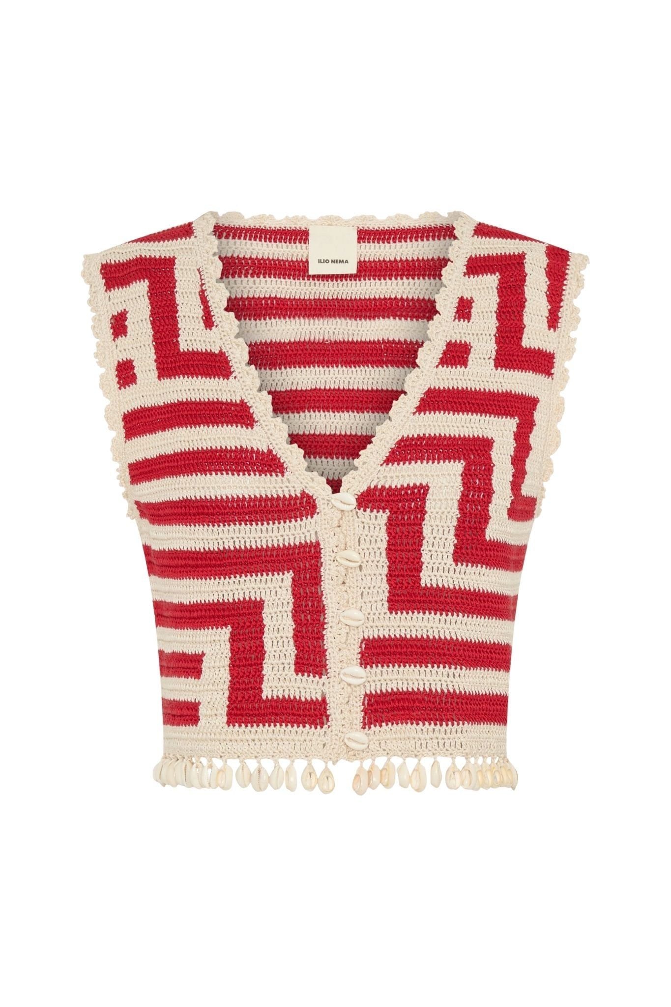 Ilio Nema Clythie Vest - Vermillion