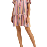 Ilio Nema Cupid Dress - Samos Stripe - Vermillion