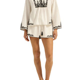 Ilio Nema Diana Shorts - Dori Embroidery - Vermillion