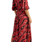 Ilio Nema Olive Caftan - Vermillion