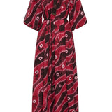 Ilio Nema Olive Caftan - Vermillion