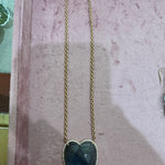 Irene Neuwirth 18k Rose Gold 16" Necklace w/ Rose Cut Labradorite Heart and Diamond Pave - Vermillion