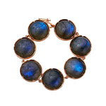 Irene Neuwirth 18k Rose Gold Bracelet set with 20mm Rose Cut Labradorite - Vermillion