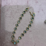 Irene Neuwirth Classic 18k Yellow Gold 7" Bracelet w/ Rose Cut Fine Aquamarine - Vermillion
