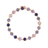 Irene Neuwirth Classic 7" Bracelet set with 5mm Rose Cut and Cabochon Lapis, Tanzanite and Rose of France - Vermillion