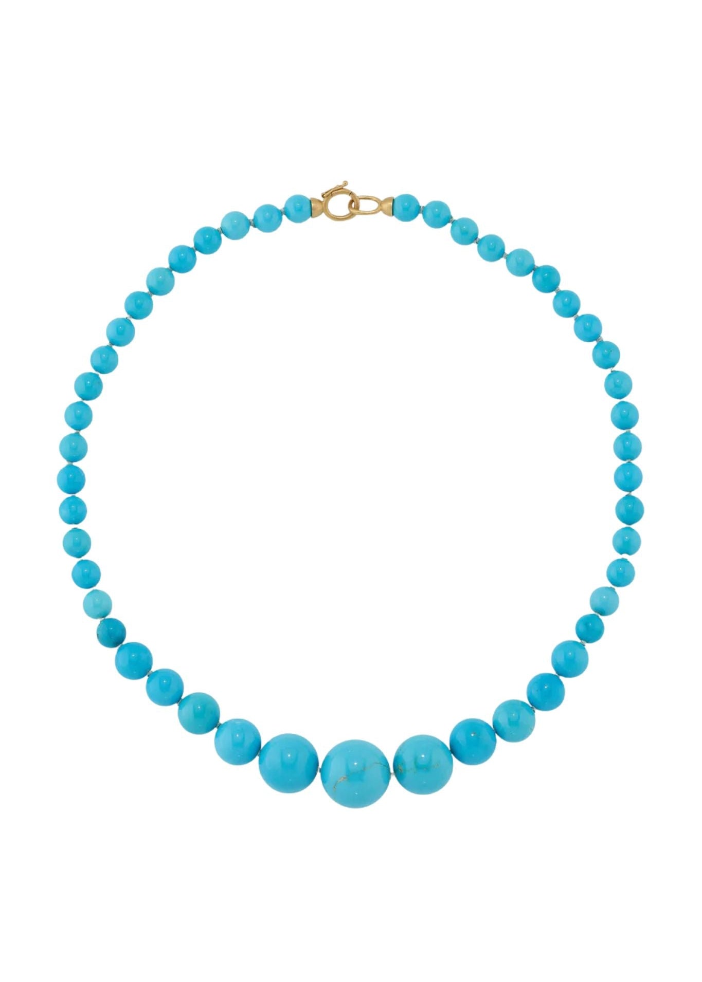 Irene Neuwirth Graduated Gumball Necklace Turquoise - Vermillion