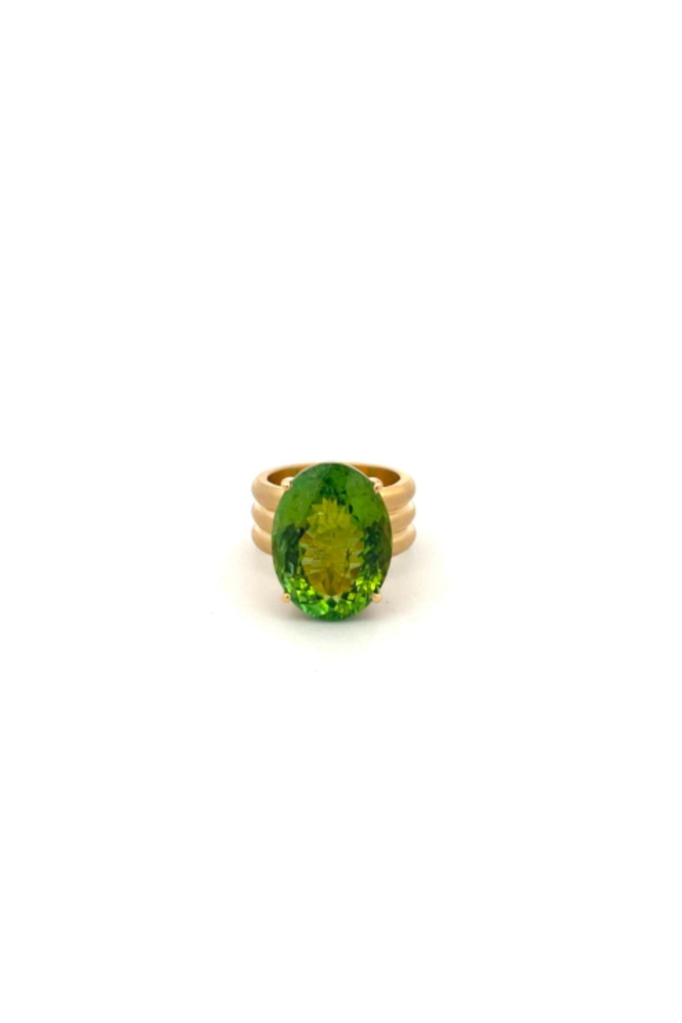 Irene Neuwirth Heroic One of A Kind Yellow Gold Ring set with Green Tourmaline - Vermillion