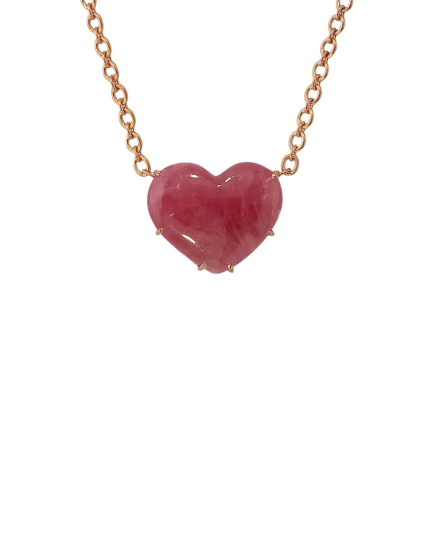 Irene Neuwirth Love One of a Kind 16" Heart Rhodocrosite and 18k Rose Gold - Vermillion