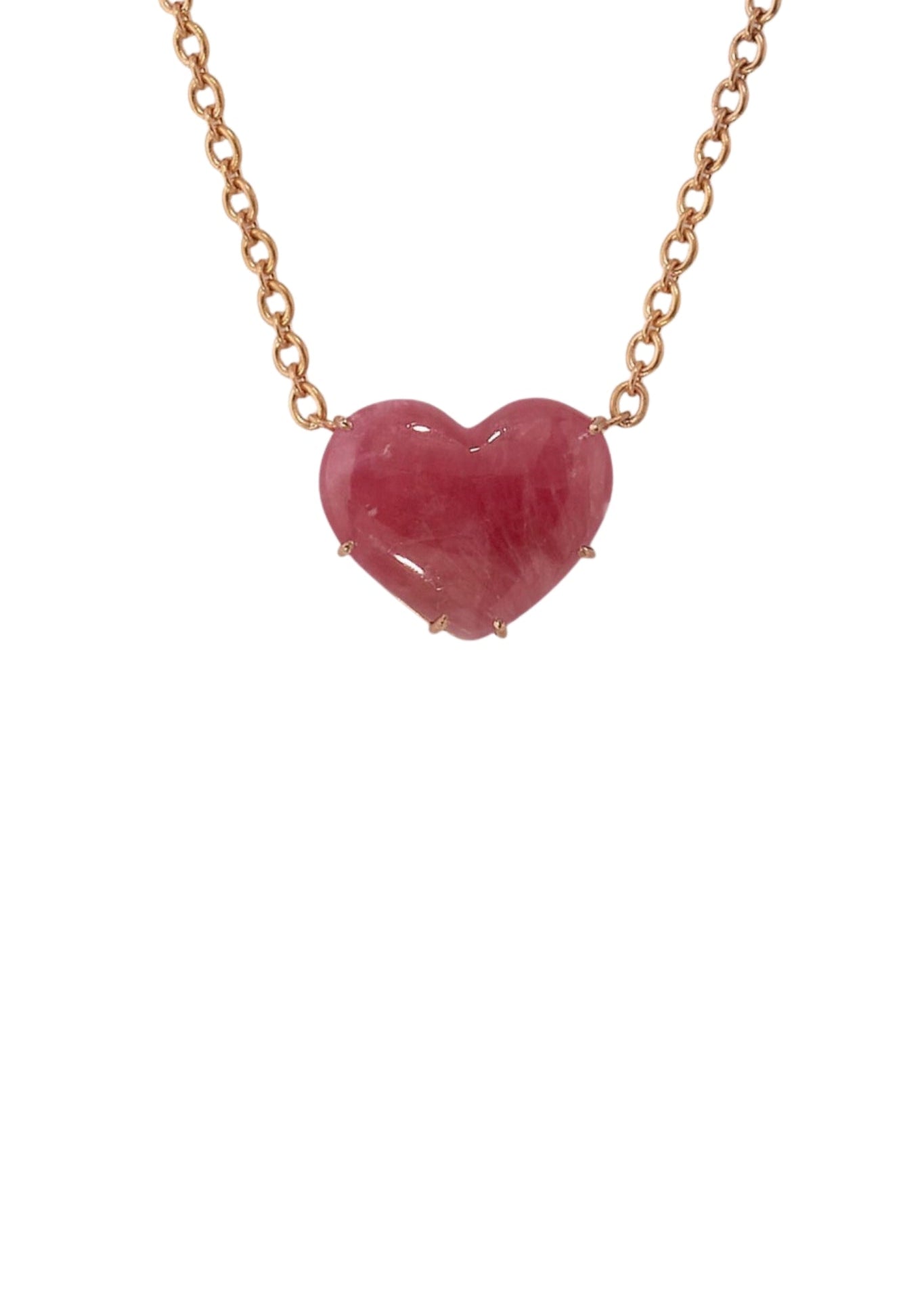 Irene Neuwirth Love One of a Kind 16" Heart Rhodocrosite and 18k Rose Gold - Vermillion