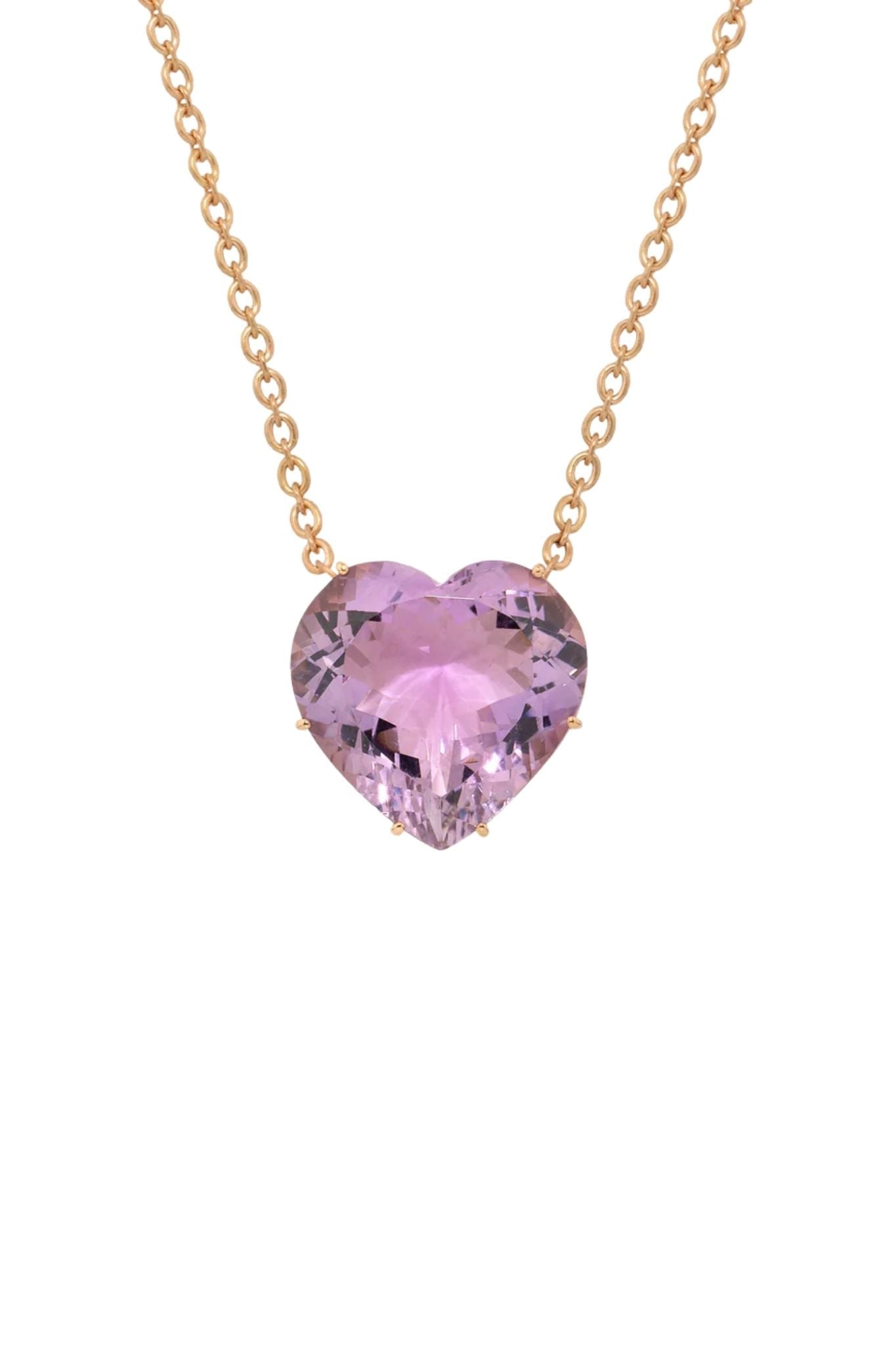 Irene Neuwirth Love OOAK 18k Rose Gold 16 Necklace Set with Rose of France Heart - Vermillion